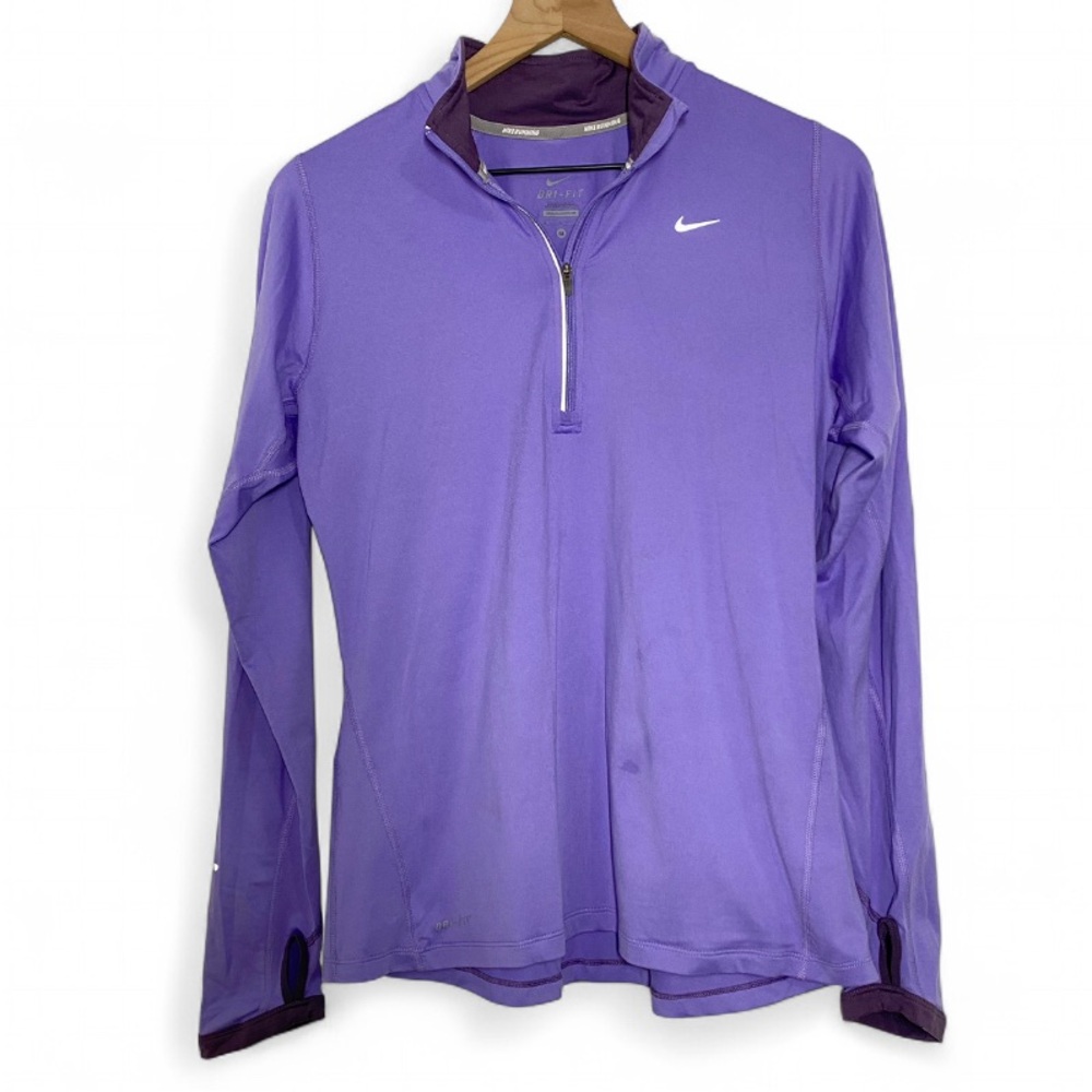 Nike Running Women’s M Purple Stretch Long Sleeve Sweatshirt 1/4 Zip